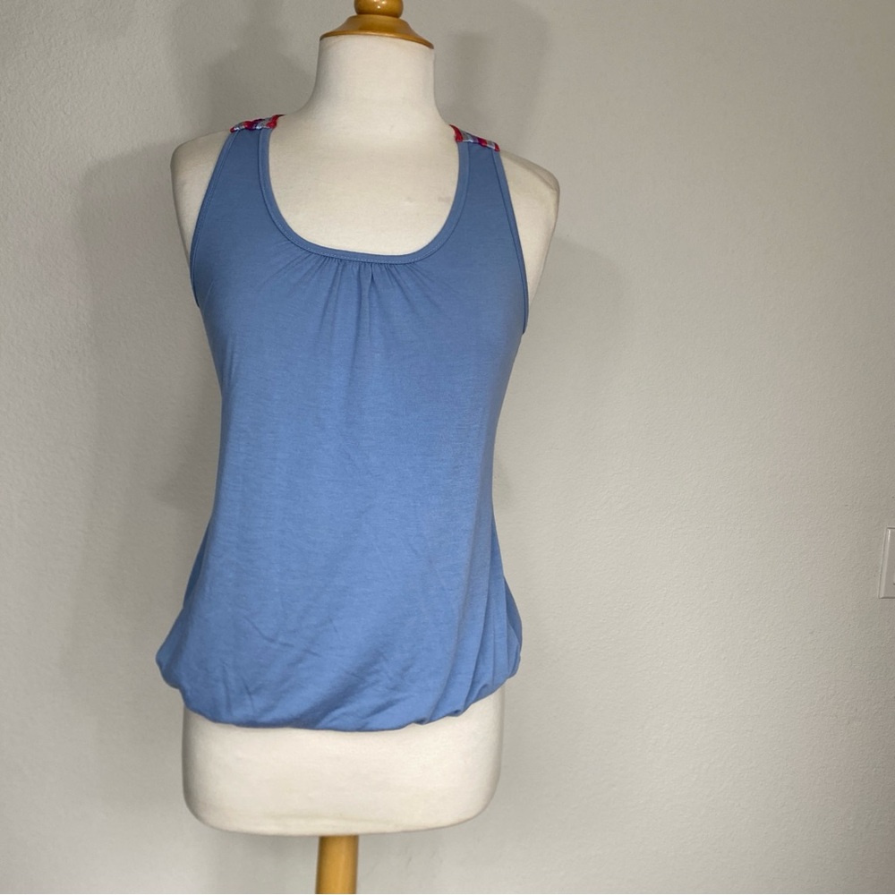 3/$25 Kimchi & Blue Light Blue Rainbow Racerback Tank Top Size Small Casual Boho